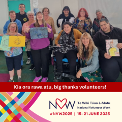 Volunteers and artists from Kapiti Art Studio
