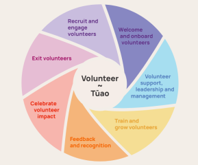 Circular image of the  seven best practice guideline focus areas