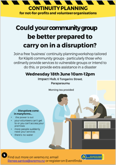 Continuity Planning Workshop for Community Groups