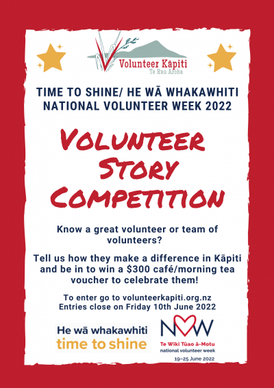 Kāpiti Volunteer Story Competition for National Volunteer Week